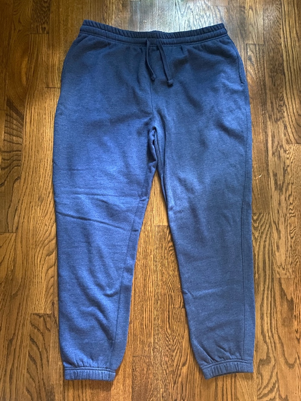 Men’s AND NOW THIS Fleece Drawstring Sweatpants Size XL Solid Navy Blue Pants